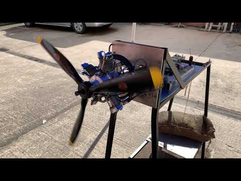 Saito FG-73 R5 con sincronización y admisión de actualización completa MMM funcionando en una hél...