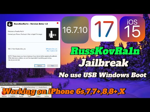 New RussKovRa1n Jailbreak iOS 17/16/15 | No use USB Windows Boot | Working on iPhone 6,7,7+,8+,X