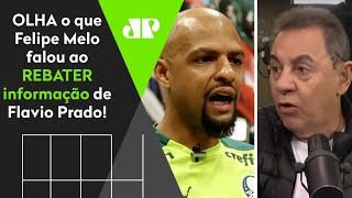 Disparou! Felipe Melo rebate Flavio Prado e nega racha no Palmeiras