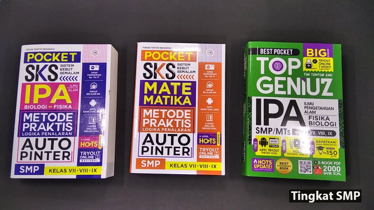 Review Buku TOP GENIUZ IPA SMP | POCKET SKS IPA SMP | POCKET SKS MATEMATIKA SMP | Level SMP | SMP