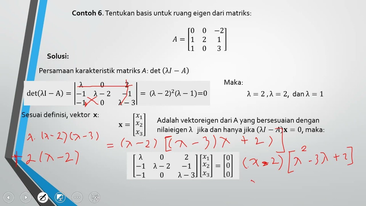 2024_Basis ruang eigen, contoh basis ruang eigen dari matriks berukuran 3x3