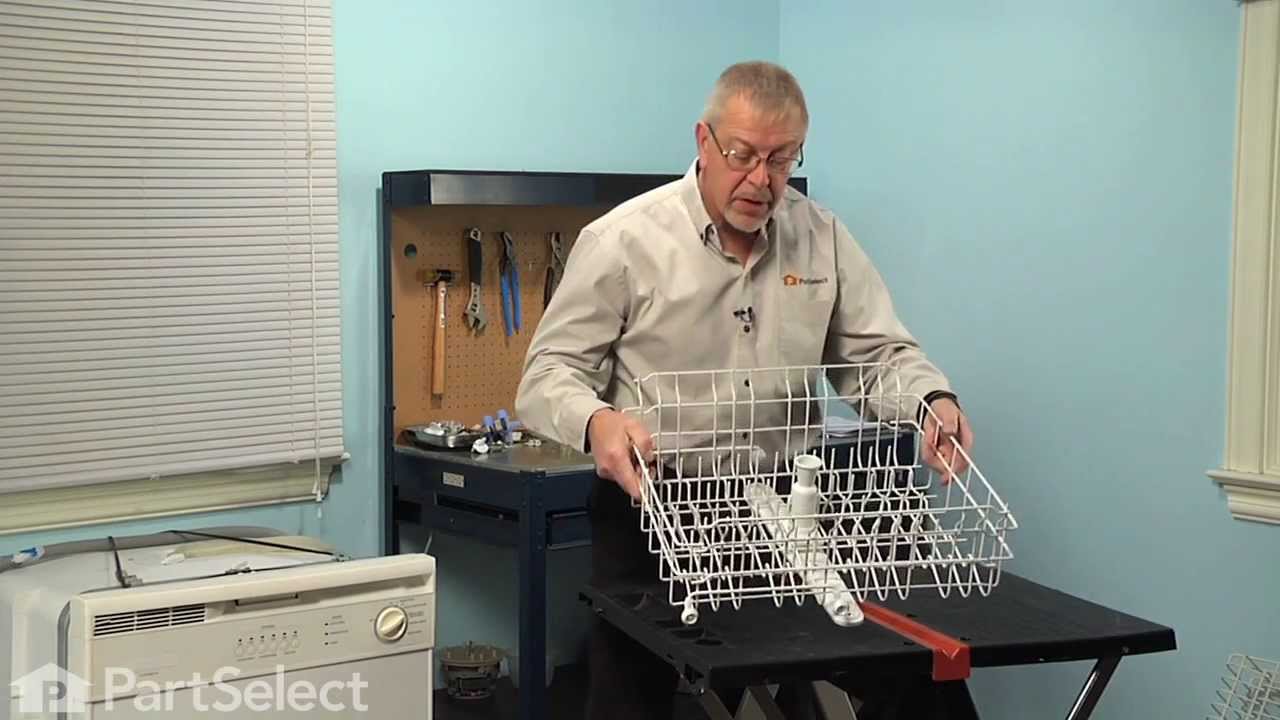 Replacing your Frigidaire Dishwasher Dishwasher Upper Dish rack with Wheels