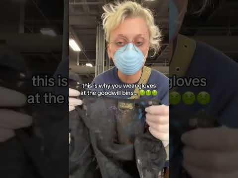 This is why you wear gloves at the goodwill bins 🤢 #biohazard #gross