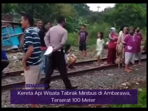 Kereta Api Wisata Tabrak Minibus di Ambarawa, Terserat 100 Meter