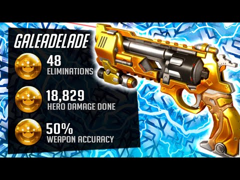 Gale OP Cassidy (McCree) and Ashe - 48 elims! POTG [ Overwatch Season 32 Top 500 ]