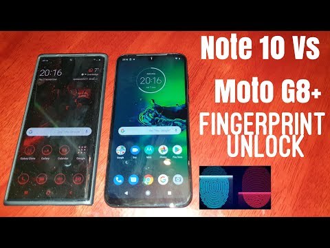 Moto G8 Plus VS Samsung Galaxy Note 10 (FINGERPRINT UNLOCK SPEEDS)