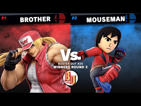 Buster Out #25 - Brother (Terry) VS mouseman (Mii Brawler) - Winners Round 2