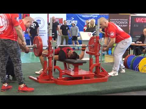 Puchar Polski Puławy 07.04.2018. Kat. 66 kg Masters 1, Rekord Polski 125 kg, 130 kg.