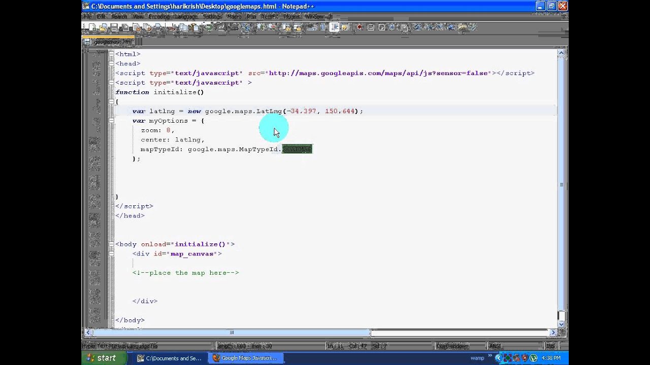 Creating google maps with API V3