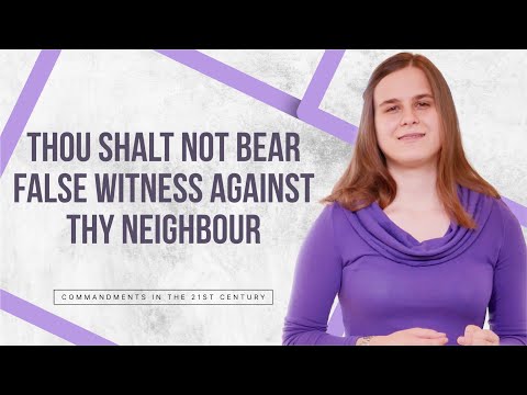 Ninth Commandment | Thou shalt not bear false witness against thy neighbor | Strength in Scripture |