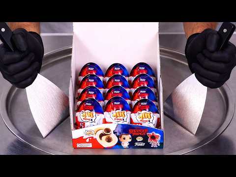Stranger Things Kinder Joy - Ice Cream Rolls | Satisfying Visual ASMR