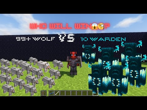 Insane Minecraft Wolf vs Warden Battle!