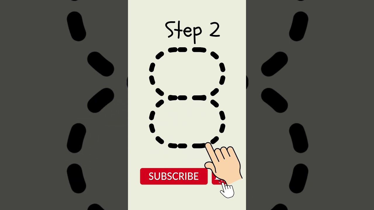 Tracing Numbers| How to Trace Number 8 | KidLitLearining