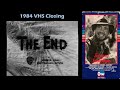 The Treasure Of The Sierra Madre 1984 VHS Closing