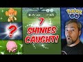 We got one of the Rarest Shinies! 7 Shiny Pokémon Caught! (Pokémon GO)