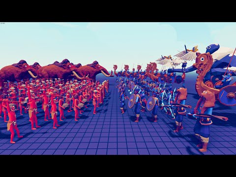 TRIBAL TEAM vs VIKING TEAM IN DARK SIMULATION | TABS Totally Accurate Battle Simulator