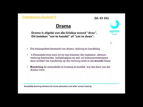 Graad 10 Afrikaans Huistaal   Letterkunde  Drama