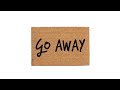 Paillasson Go Away Noir - Marron - Fibres naturelles - Matière plastique - 60 x 2 x 40 cm