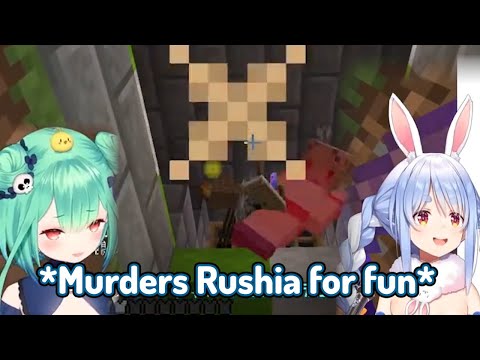 Shocking! Pekora traps and kills Rushia in Minecraft interview