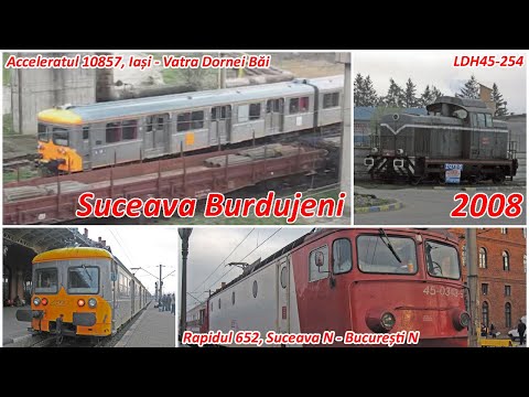 Trenuri de marfa si de calatori in Suceava Burdujeni [9 aprilie 2008]