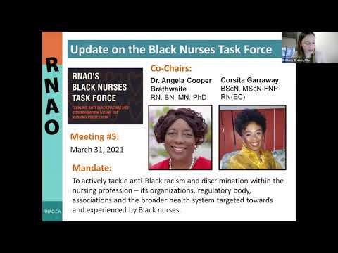 RNAO's Black Nurses Task force webinar: Impacts of racism on the mental health of Black nurses