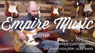 Video thumbnail for Fender Custom Shop Artisan Koa Top Jazz Bass Review by Empire Music