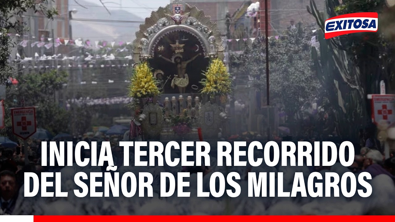 🔴🔵 Inició el tercer recorrido del Señor de los Milagros