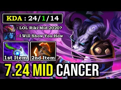 HOW TO SOLO MID RIKI IN 2020 with Assassin Fury Style 14Min Godlike + Mass Ganking 100% OP DotA 2