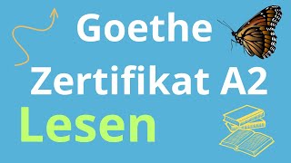 Exercises for the Goethe Certificate A2 | Reading