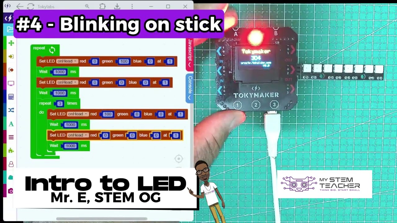 TokyMaker- Using the LED (easier than Arduino Uno)