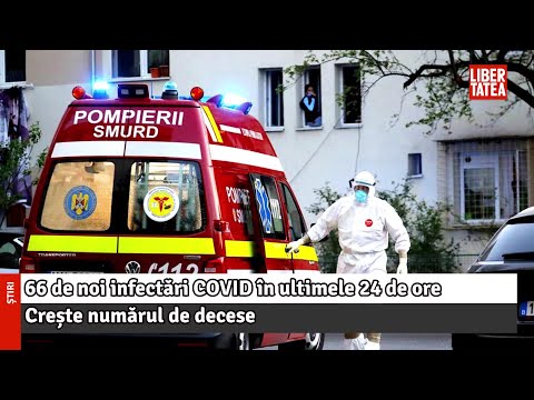 66 de noi infectări COVID în ultimele 24 de ore. Crește numărul de decese