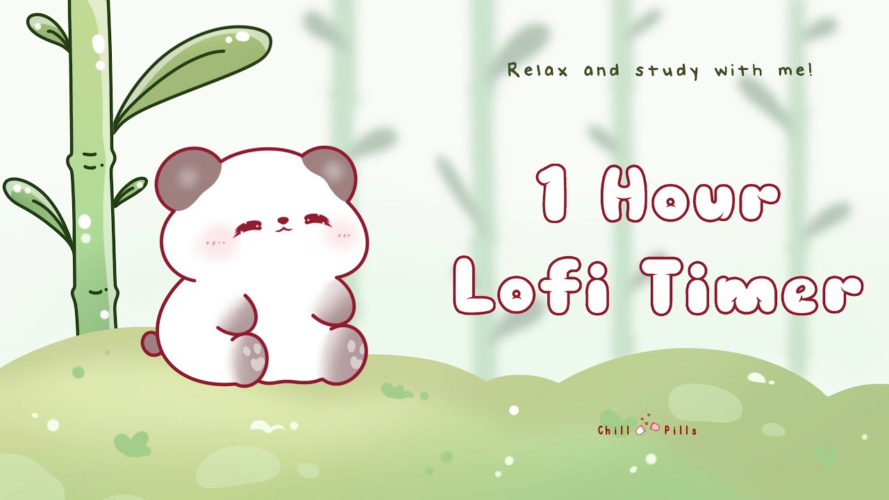 1 Hour - Relax & study with me Lofi | Panda forest #timer #1hour #1hourloop #lofi #relaxing #calm