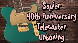 Video thumbnail for Squier 40th Anniversary Gold Edition Telecaster Unboxing by 2tu Guitars