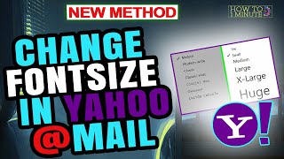 How to change font size in yahoo mail 2024