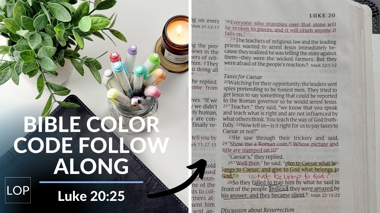 Bible Color Code Follow Along | Luke 20:25