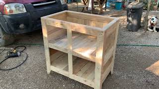 Mueble para estufa moderna con palets