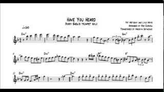 Don Rader - Have You Heard Trumpet Solo