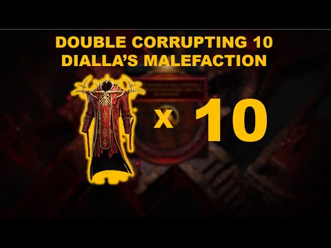 Double Corrupting 10 DIALLA'S MALEFACTION - Path Of Exile 3.21