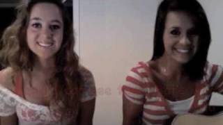 Megan & Liz "Homerun" (studio version) lyrics on screen