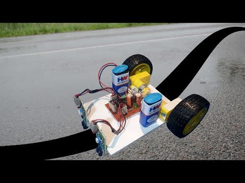 Line Follower Robot (Without microcontroller) (black line follower) Video