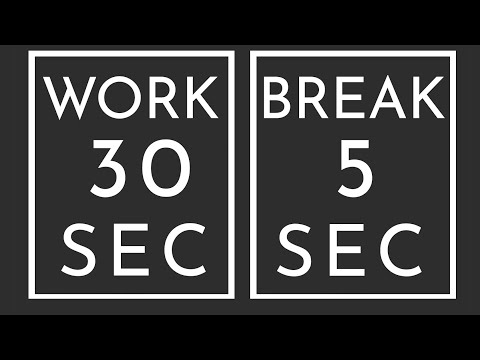 BEST SPORT INTERVAL TIMER - 20 sec Exercise / 5 sec Break / 20 Rounds / GYM TABATA HIT - TIMER