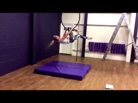 Aerial hoop training at studio fly in Ware, Hertfordshire