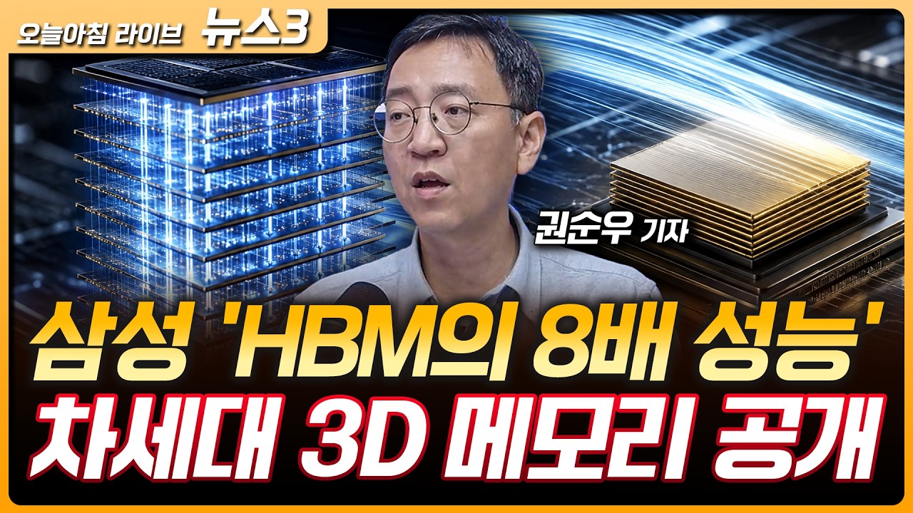 삼성 'HBM의 8배 성능'…차세대 3D 메모리 공개 | 올리브영, 세포라 미국 580개 매장에 K-뷰티 깐다 | 권순우 ?