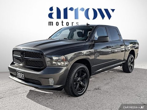2021 Ram 1500 Classic Express 4x4 Crew Cab 5'7" Box in Gray for sale at Arrow Motors in Aylmer, ON