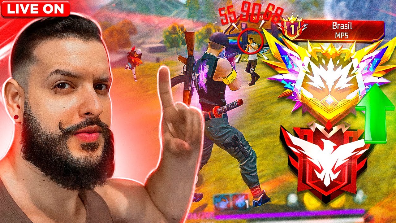 VOU BUSCAR O TOP 1 DE G18 DO BRASIL 🔵 FREE FIRE AO VIVO 🔵  JUNNOX LIVE