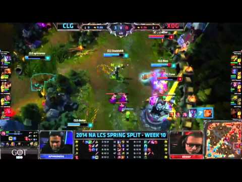 LCS 2014 NA Spring W10D2: CLG vs XDG | Great CLG dive