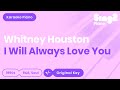 I Will Always Love You - Whitney Houston piano ...