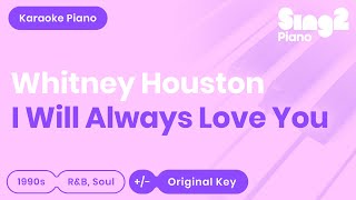 I Will Always Love You - Whitney Houston (piano backing track demo)