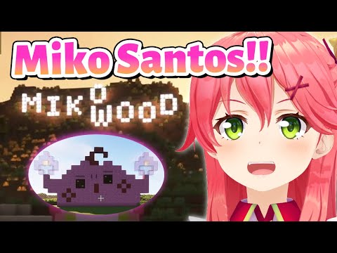 The construction has begun at Miko's Island【Minecraft/Hololive Clip/EngSub】