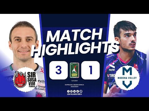 Sir Susa Vim Perugia vs. Valsa Group Modena - VBW - SuperLega - Match Highlights